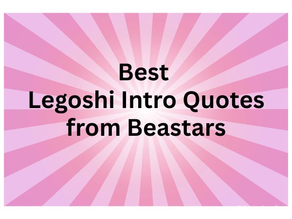 Legoshi Intro Quotes