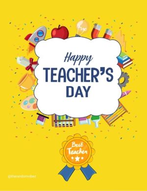 happy teachers day greeting card