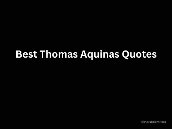 Best Thomas Aquinas Quotes
