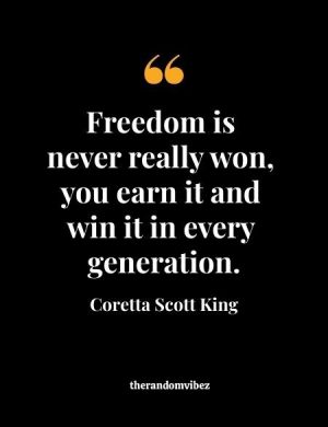 Coretta Scott King Freedom Quote
