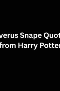 Severus Snape Quotes From Harry Potter