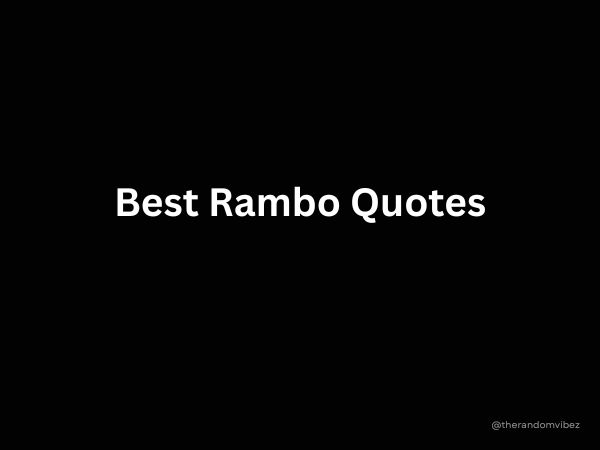 Best Rambo Quotes movie