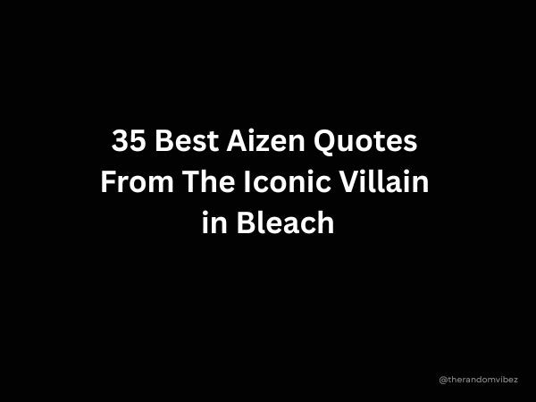 35 Best Aizen Quotes From The Iconic Villain in Bleach