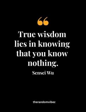 Quotes From Sensei Wu