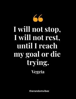 Vegeta Motivational Quotes