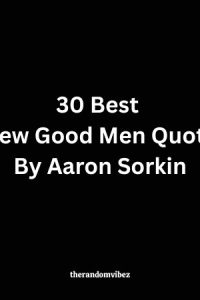30 Best A Few Good Men Quotes By Aaron Sorkin
